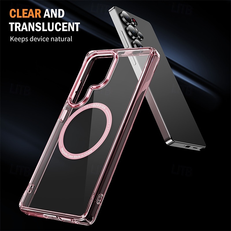 2025年 電話 ケース 用途 サムスンのギャラクシー S25 Ultra Plus S24 Ultra Plus S23 Ultra Plus A56 A16 バックカバー 磁気吸着ケース 半透明 磁石バックル 耐衝撃 TPU PC  コレクション – $12.99 –P6