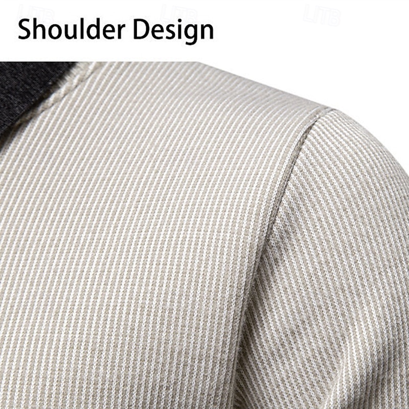 Men's Pullover Sweater Jumper Knit Sweater Ribbed Knit Regular Tops Knitted Fleece Plain Turndown Fashion Basic Vacation Daily Wear Clothing Apparel Winter Black Dark Gray S M L 2025 - $36.99 –P11