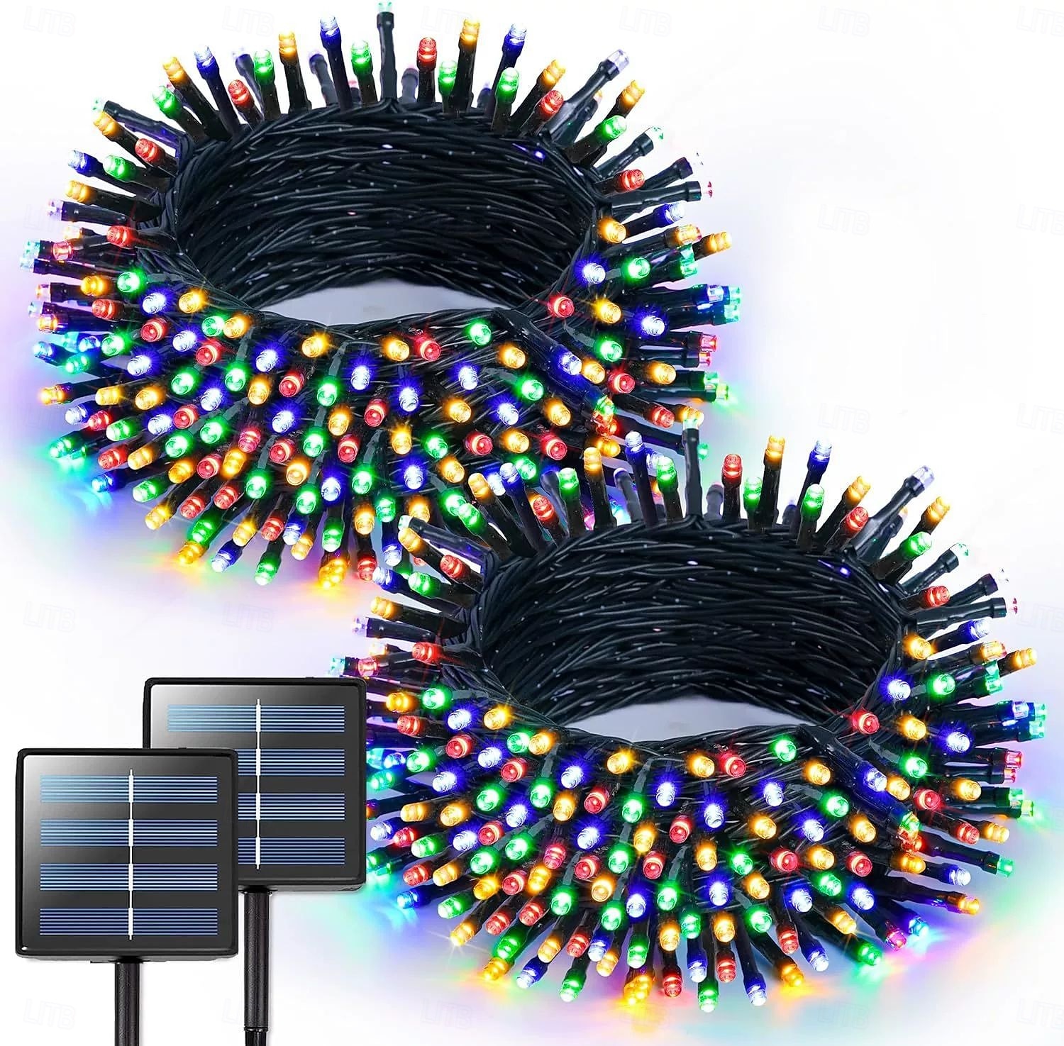 1 stuk zonne-lichtsnoer Halloween buitendecoratie IP65 waterdicht zonne-sprookjesachtige twinkelende lichtjes 8 verlichtingsmodi geschikt voor Halloween, Kerstmis, feest, boom, bruiloft, tuin, balkon, 2025 - $12.99 –P12