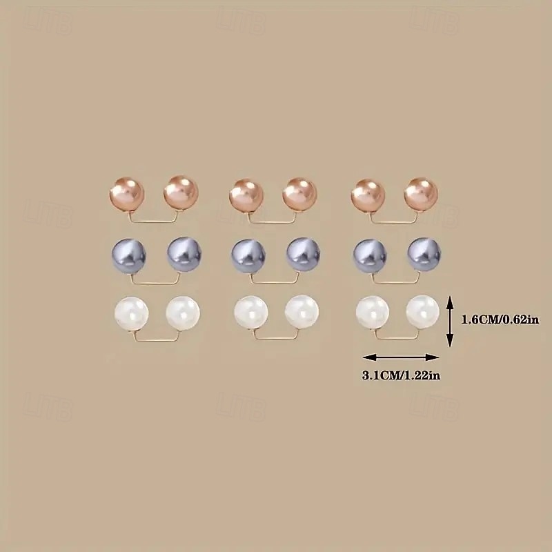 9 broches anti-exposição em 3 cores, prendedores de cintura, fechos para roupas, alfinetes de segurança decorativos versáteis para vestidos, blusas e acessórios de moda de 2025 por $9.99 –P8