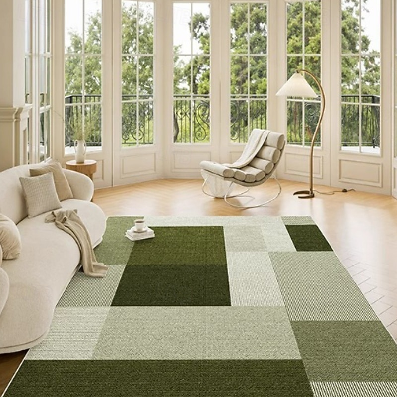 Tapete vintage verde francês, tapete luxuoso para sala de estar, tapete elegante para cabeceira de quarto, tapete grande resistente a manchas e fácil de limpar de 2026 por $107.99 –P10