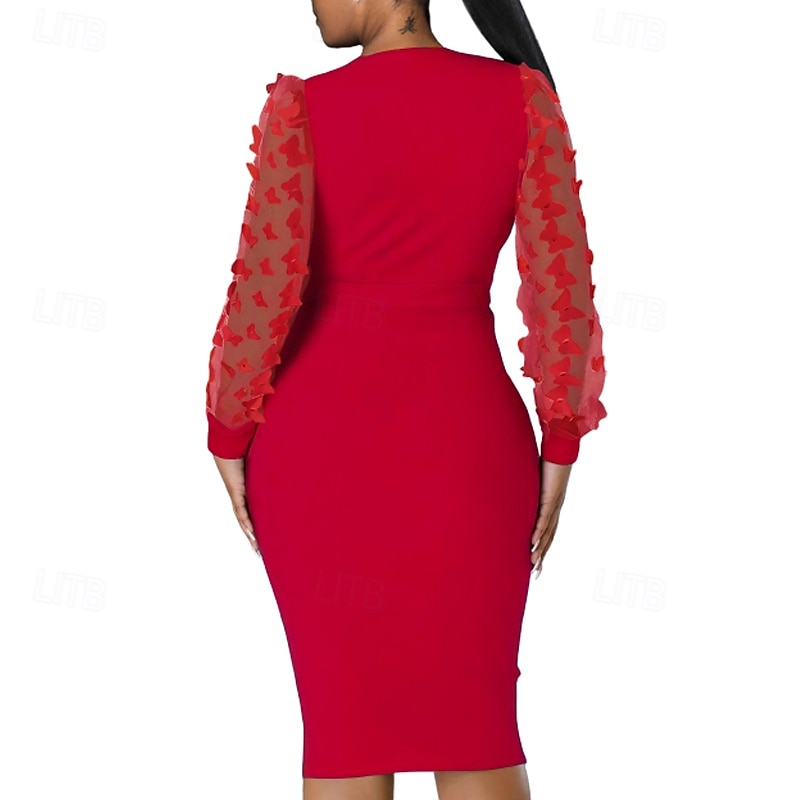 Damen Minikleid schwarzes kleid Partykleid Cocktailkleid Satinkleid Mode Modern Party Abendgesellschaft Cocktailparty Normale Passform Einfach Langarm V Ausschnitt Schwarz Weiß Wein Rote Herbst Winter 2025 - $31.99 –P12