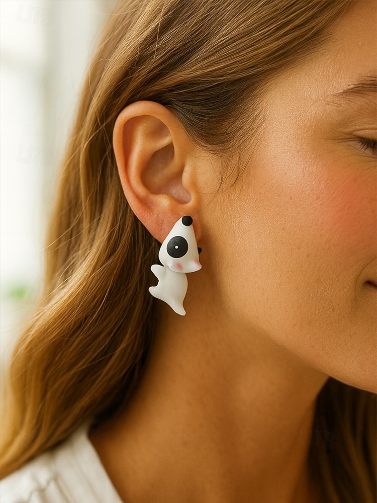 Pendientes de animales de Halloween para mujer: bonitos pendientes de aleación en 3D con dibujos de dinosaurios, cerdos e hipopótamos para fiestas, cosplay y regalos. 2026 - $5.99 –P4