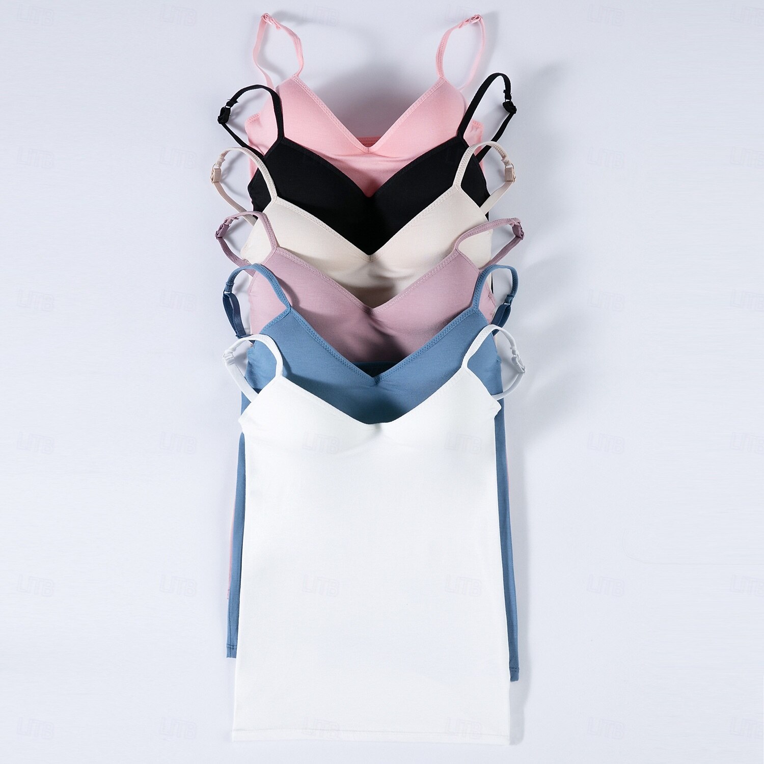 نسائي حمالة صدر بأشرطة رفيعة حمالات صدر رياضية بأربطة مع حمالة الملابس الداخلية عادية متنفس طويل بدون ظهر لون خالص / عادي رياضة ألبسة رياضية زهري فاتح بنفسجي غامق اكتشف - حل اللياقه البدنيه ياجا 2026 - $12.99 –P5