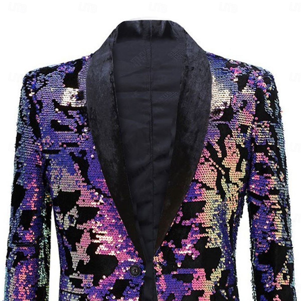 Homens Jaqueta Blazer Xale Festa Geométrica Colorido Moderno Comum 1 Butão de 2025 por $85.99 –P2