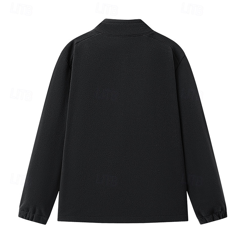 Per uomo Giacca Invernale Giacca in Pile Giacca Casual Vacanza Quotidiano Calore Termico Tasca Pile Autunno Inverno Semplice Moda Streetwear Collo alla coreana Regolare Nero Rosa Rosso Viola Verde del 2025 a $27.99 –P3