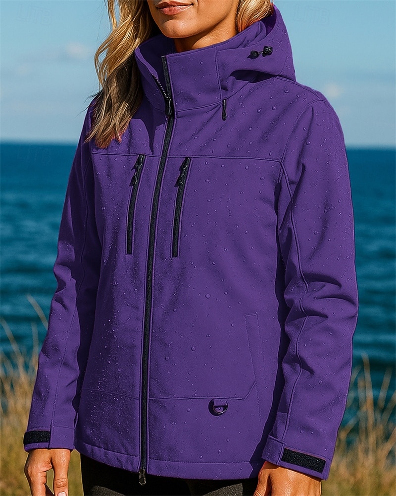 Women's Hiking Jacket Fleece Jacket Winter Coat 3 in 1 Jacket Winter Autumn / Fall Outdoor Waterproof Windproof Top Black White Yellow Pink Blue 2026 - $31.99 –P9