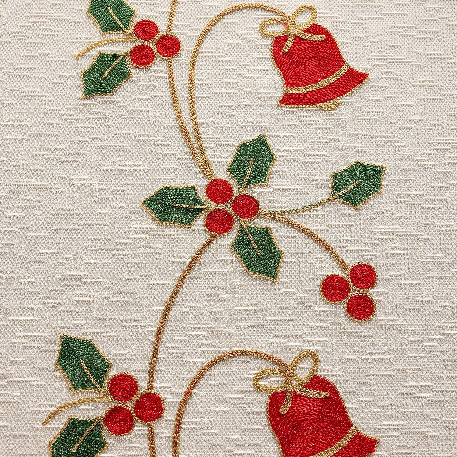 Julbroderade utskurna gardiner, julgardiner för vardagsrum och sovrum, färdiga i europeisk-amerikansk stil 2025 - $9.49 –P2