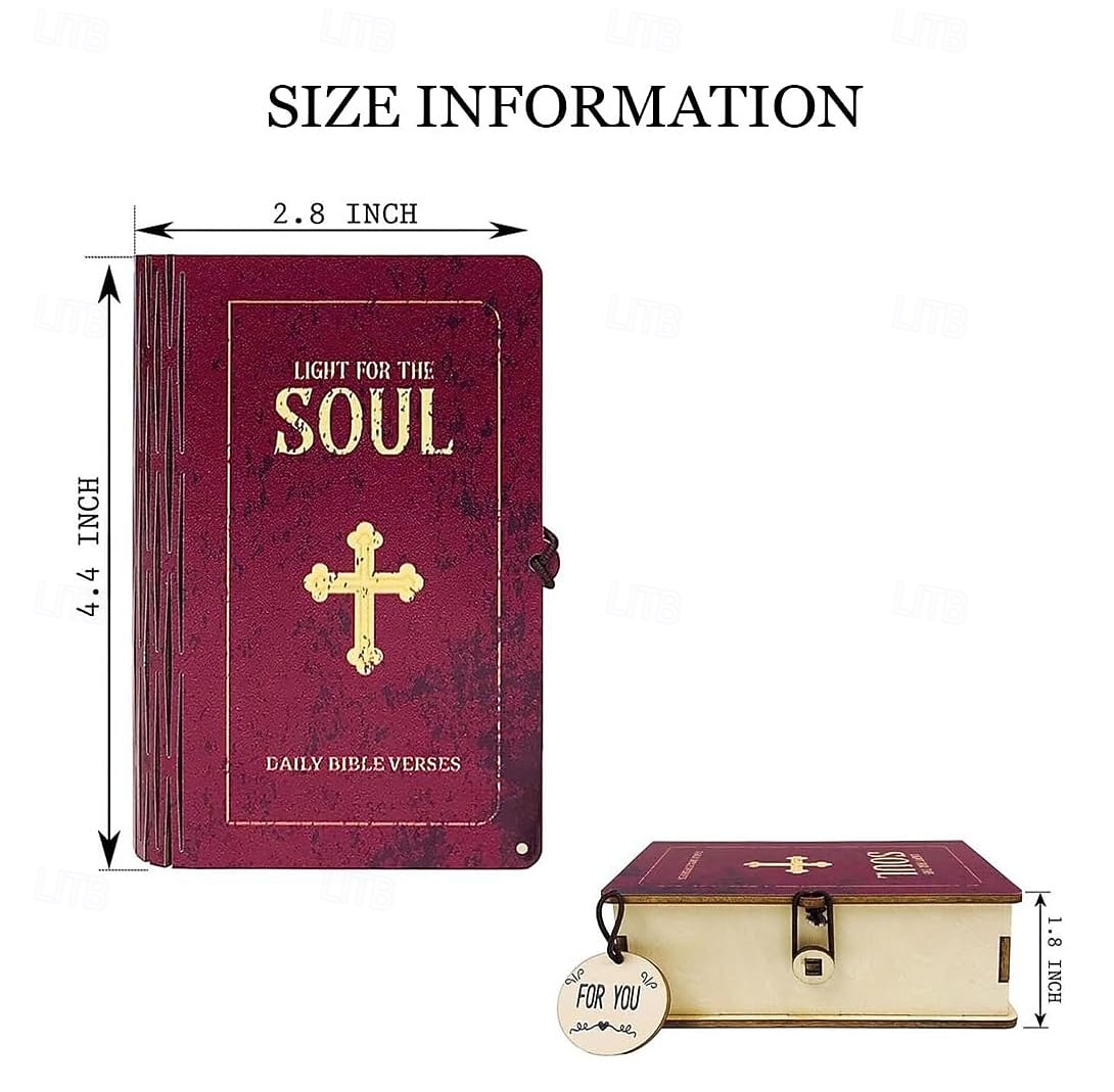 Коробка с библейскими стихами ручной работы (150 шт.) Библейские стихи в деревянной коробке для эмоций и чувств, христианский подарок для женщин и мужчин, подарок на выпускной, вдохновляющие 2026 - $21.99 –P10