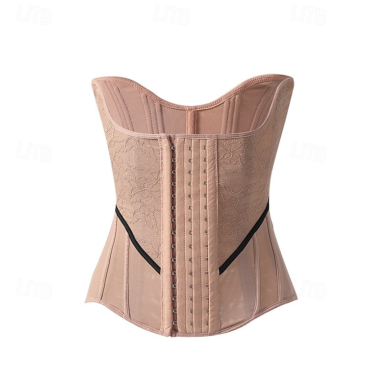 Dam Shapewear Ledigt Ren färg Spets Knappar Semester Gata Datum Ärmlös Svart Beige Vår Höst Skräddarsydd passform 2025 - $51.99 –P5
