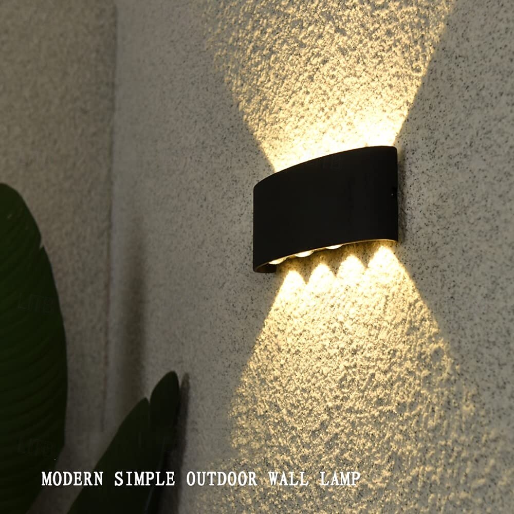 3-свет 17см светодиодные настенные светильники геометрический дизайн водонепроницаемые наружные настенные светильники современный минималистский стиль алюминий гостиная спальня коридор настенный светильник ip65 85-265v 2025 - $33.99 –P7