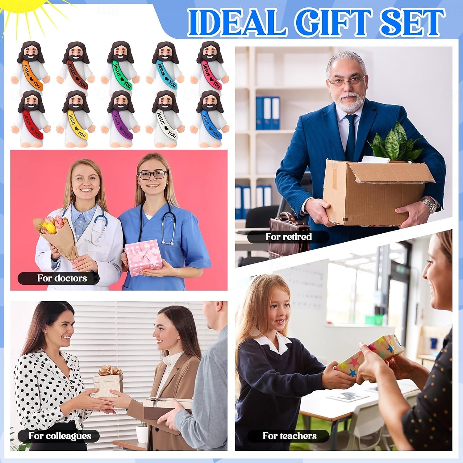 50/100 Stück kleine Jesusfiguren, Original Jesus, ich liebe dich, in Großpackung, winzige Statuen, Mini-Gummispielzeug zum Verstecken spielen, Weihnachts-, religiöse Party-Gastgeschenke, Sonntagsschule 2026 - $21.99 –P7