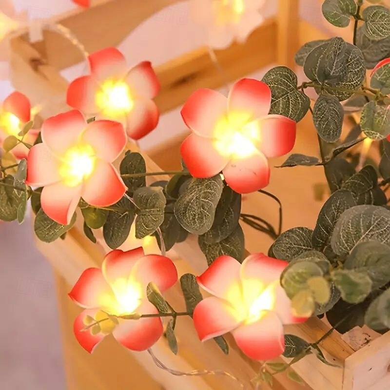 LED Blumen Feen-Lichterkette 1,5 m 10 LEDs 3 m 20 LEDs Batterie USB betrieben Warmweiß geeignet für Hochzeit romantische Heim Schlafzimmer Garten Balkon Dekoration 2026