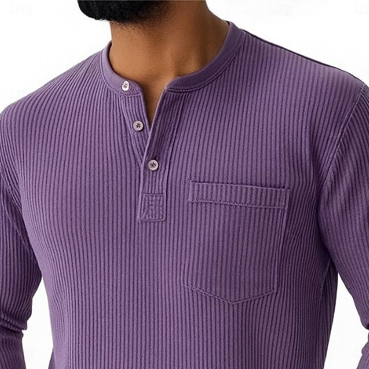 Per uomo Maglietta Camicia di Velluto a Coste Maglietta a Maglia a Coste Camicia a Maniche Lunghe Manica Lunga Henley Primavera Autunno Inverno Semplice Striscia di Fossa Moda Designer Essenziale del 2025 a $20.99 –P3