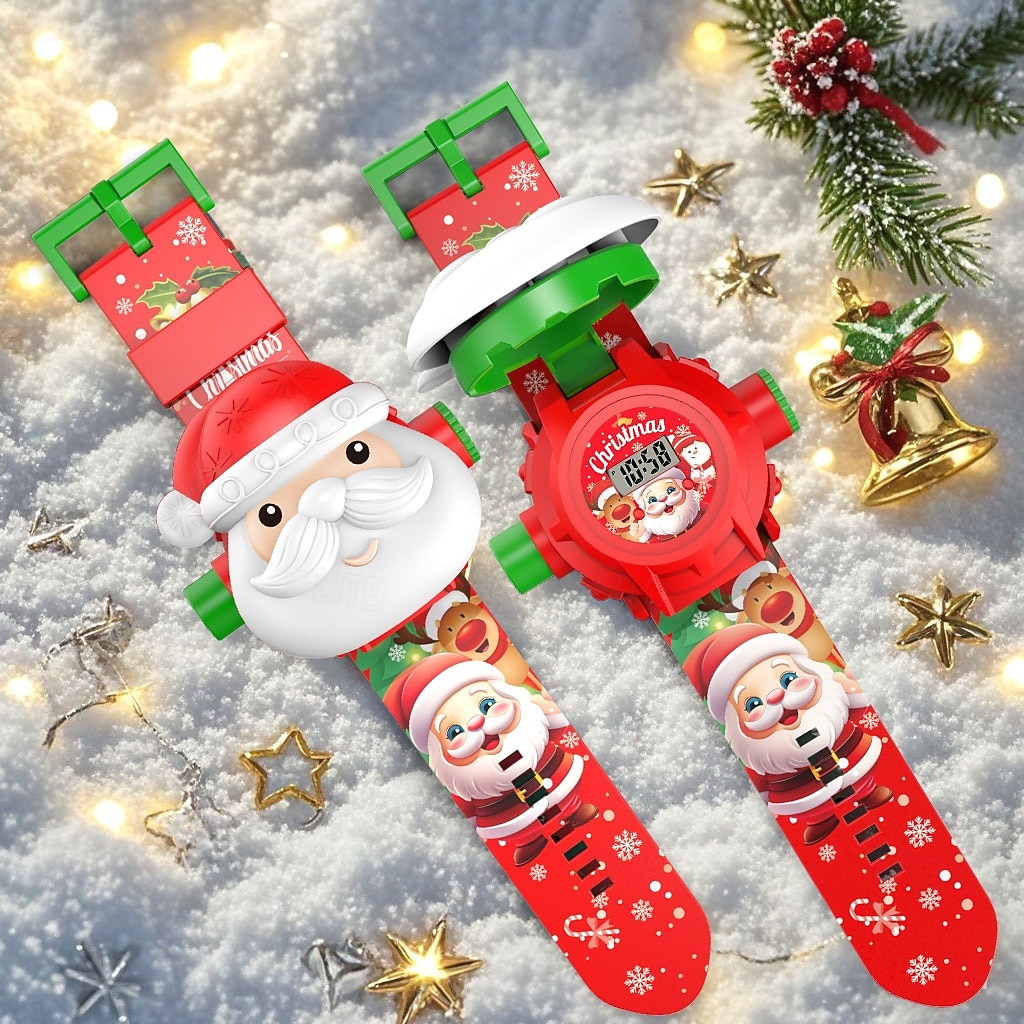 Orologio da polso digitale con proiezione spettrale di Halloween, 24 divertenti disegni di cartoni animati, con copertura di zucca luminosa - fantastico regalo per le feste &bomboniera per ragazzi e del 2025 a $27.99 –P4