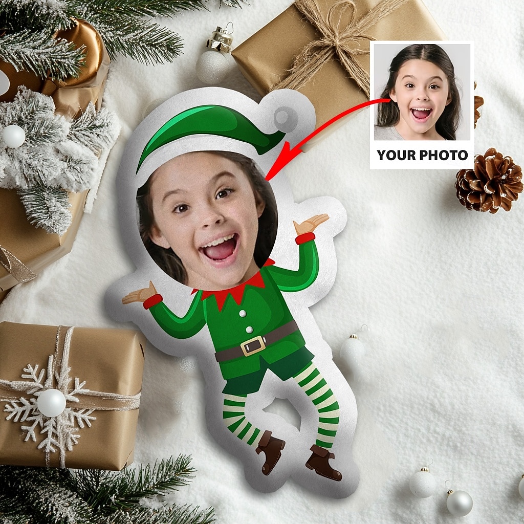 Personalized Customized Christmas Face Pillows With Santa Elf Snowman Designs Fun Holiday Decoration Unique Gift Idea For Family Kids Friends Home Celebrations 2026 - $20.99 –P6