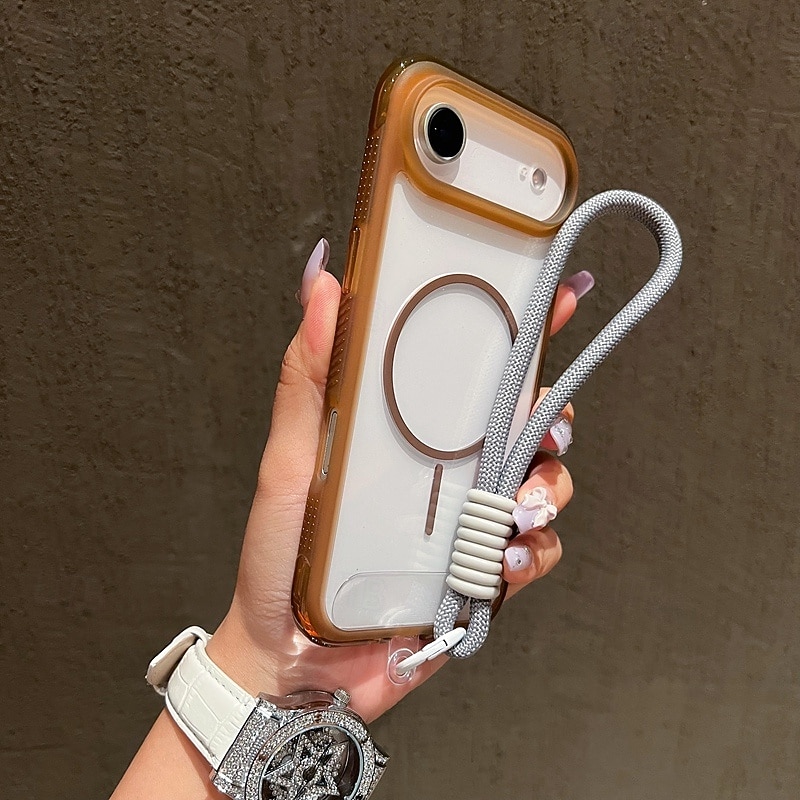 τηλέφωνο tok Για iPhone 17 Pro Max 17 Air 16 15 14 Pro Max Plus 13 Pro Max Πίσω Κάλυμμα με τον Lanyard Υποστήριξη ασύρματης φόρτισης Μη κιτρίνισμα Ρετρό TPU Ακρυλικό 2025 - $16.99 –P12