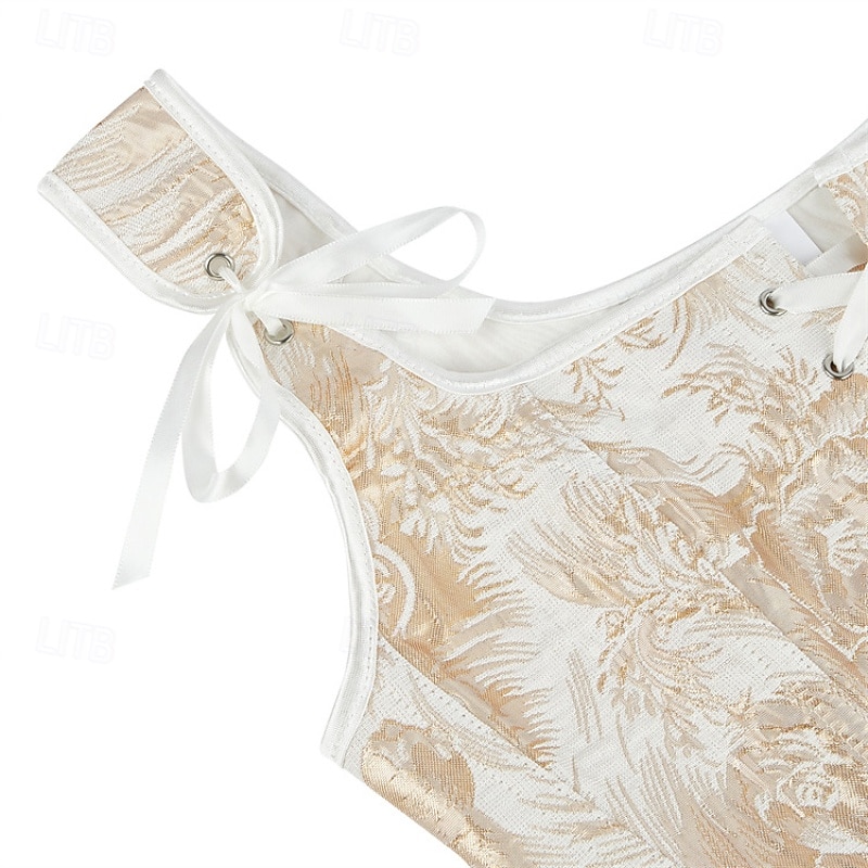 Dámské Stahovací korzet/stahovací prádlo Stahovací spodní prádlo Sexy korzet Sexy Sladký Květinový Slátanina Dovolená Párty ulice Bez rukávů Do U Zlatá černá Zlatá Jaro Podzim Na míru 2026 - $35.99 –P5