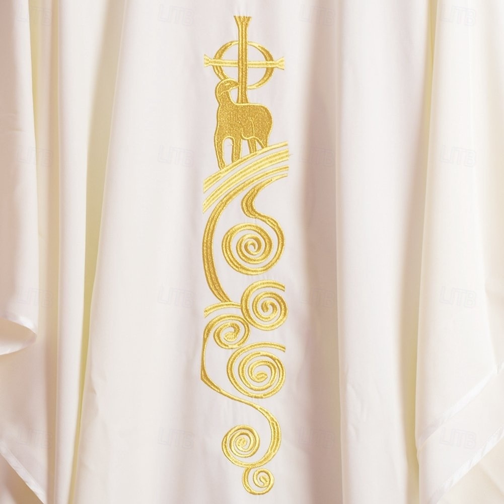 Retrò Vintage Medievale Rinascimento Vestaglia Pianeta Prete cattolico Ricamato Costume Per uomo Religioso e spirituale Halloween Carnevale Performance LARP Fiera Rinascimentale Adulti Mantello del 2026 a $73.99 –P9