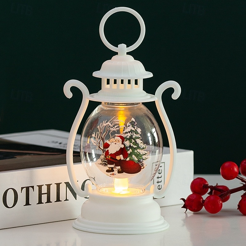 1 Pc 16.2 * 7.1CM Christmas Handheld Lantern LED Electronic Candle Light Desktop Ornament Light Nightlight Decorative Light AG13 * 3 Battery 2025 - CAD $4.99 –P5