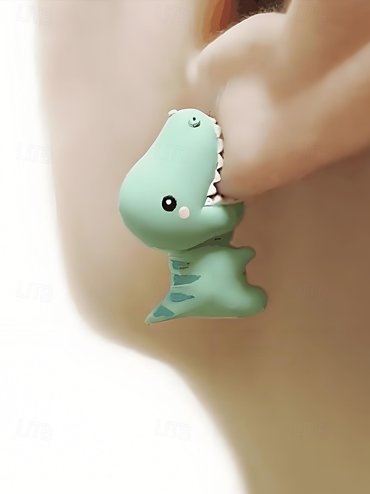 Pendientes de animales de Halloween para mujer: bonitos pendientes de aleación en 3D con dibujos de dinosaurios, cerdos e hipopótamos para fiestas, cosplay y regalos. 2026 - $5.99 –P1