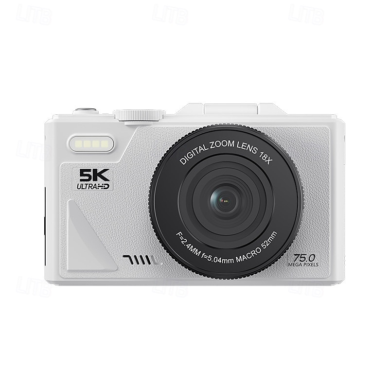 Câmera digital sem espelho com tela flip hd 5k e conectividade móvel wifi, tela ips de 3 polegadas adequada para estudantes de fotografia e videografia. de 2025 por $71.99 –P5