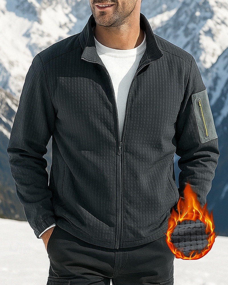 Homens Jaqueta de Trilha Jaqueta de lã para caminhada Inverno Ao ar livre Retalhos Térmico / Quente Macio Jaquetas em Velocino Caça Campismo / Escursão / Espeleologismo Preto Azul Real Cinzento de 2025 por $43.99 –P1