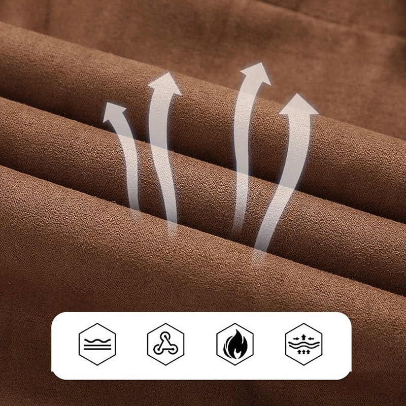 Homens Jaqueta de camurça sintética Jaqueta de Inverno Casaco de lã Jaqueta casual Férias Diário Térmico / Quente Bolsos Tosão Outono Inverno Tecido Moda Roupa de rua Lapela Padrão Preto Cinzento de 2025 por $42.99 –P5