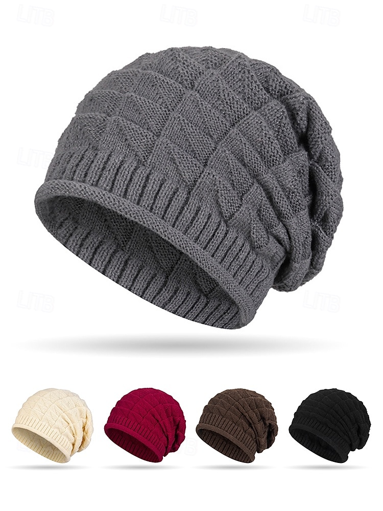 berretto lavorato a maglia da donna – cappello caldo e morbido per l'inverno, berretto casual elasticizzato per viaggi all'aperto e uso quotidiano del 2025 a $9.99 –P6