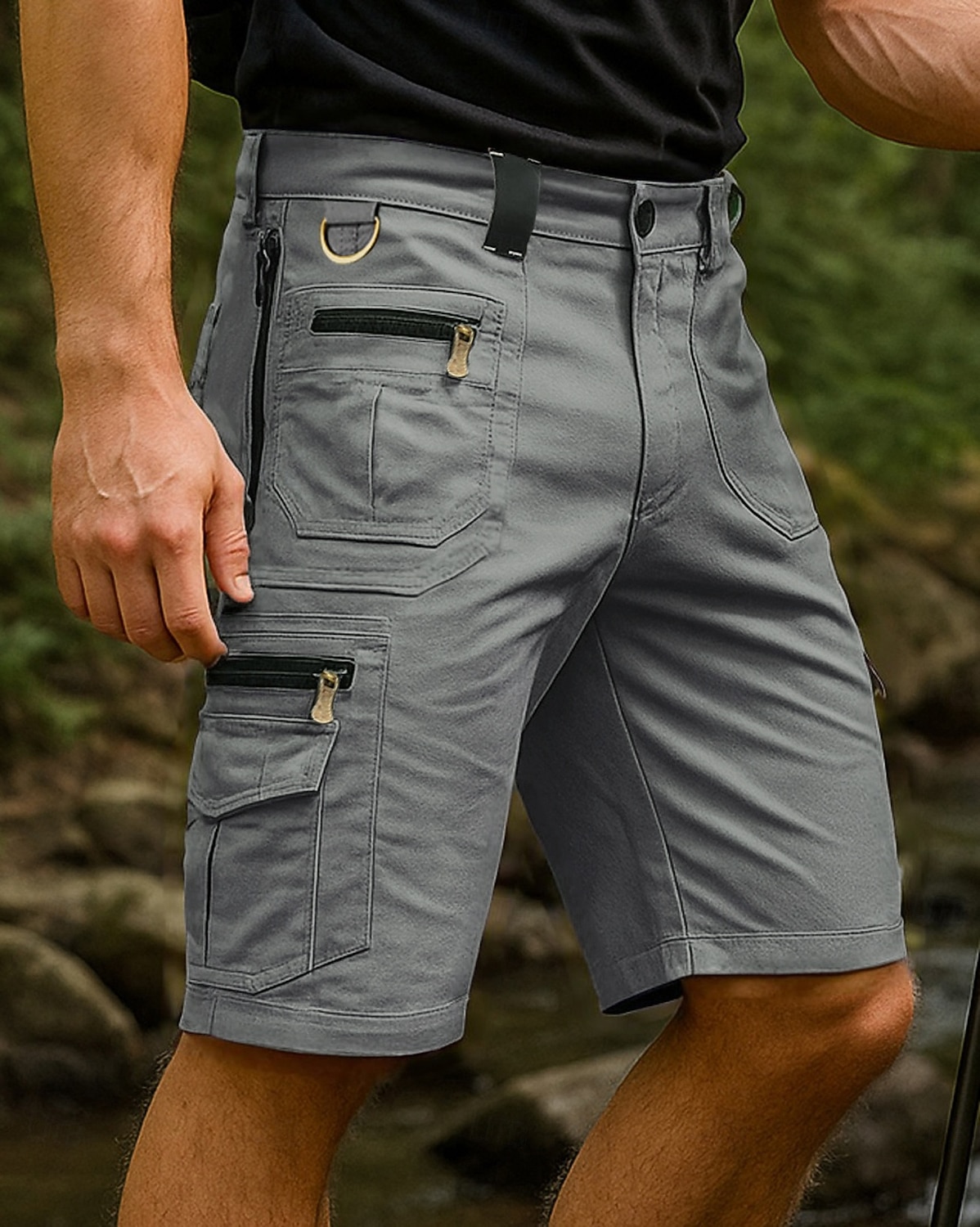 Homens Bermuda Cargo Shorts de caminhada shorts esportivos Verão Ao ar livre Normal Leve Respirável Calças Capri Bolsos Preto Verde Tropa Algodão Tênis Golfe Corrida S M L XL XXL de 2026 por $32.99 –P8