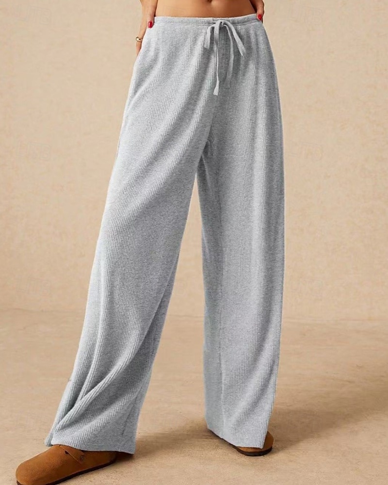 Per donna Culotte Gamba Larga Gamba larga Chinos Vacanza Vintage Streetwear Lunghezza intera Vita media Semplice Tasca Design con Coulisse Elastica Comodo Micro-elastico Alta elasticità All'aperto del 2025 a $18.99 –P19