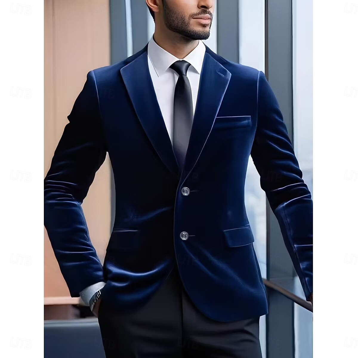 Uomo Abiti da lavoro Casuale Feste Nero Borgogna Autunno Tuta Bavero classico Casual Formale Tinta unita Vestibilità aderente 2 pezzi Monopetto Due Bottoni del 2026 a $99.99 –P6