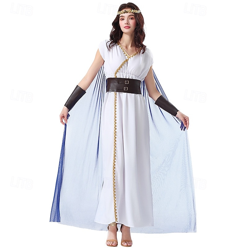 Древняя Греция ROMAN Необычные костюмы Платье-тога богиня Маскарадный костюм Жен. фантазия Хэллоуин Карнавал Выступление Для вечеринок Взрослые Платье Пояс Накидка 2026 - $46.99 –P5
