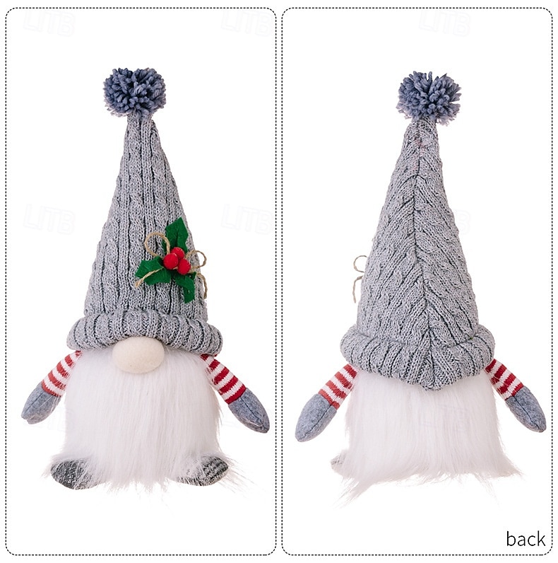 2 Pack Christmas Plush Gnomes Decoration Lighted Handmade Mini gnome Scandinavian, Light Up Swedish Tomte Elf Holiday Present, Battery Operated Xmas Gifts 2025 - $19.49 –P6