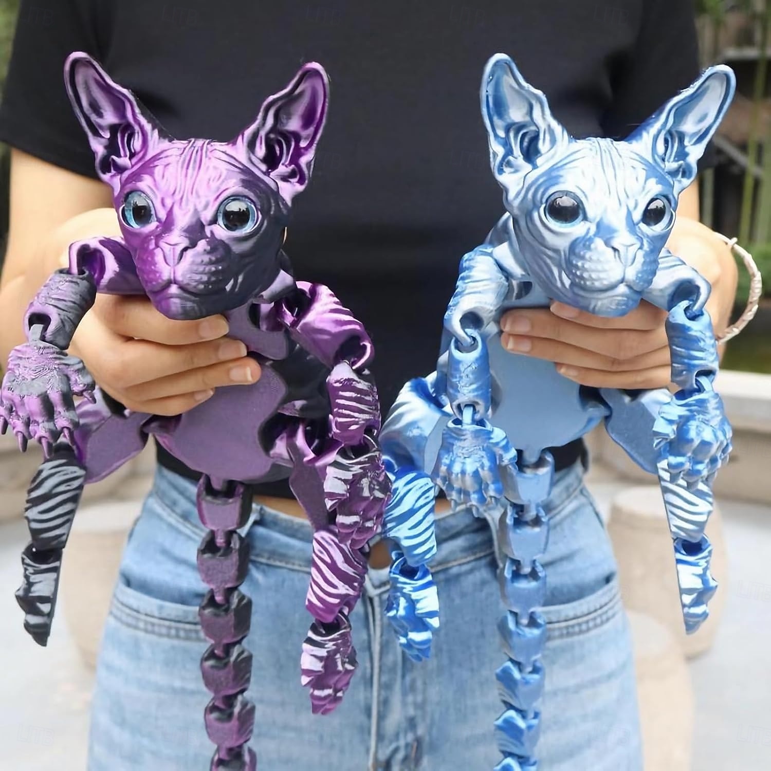 Decorazione realistica di un gatto snodato stampato in 3D, gatto sphynx stampato in 3D, animale antistress, scrivania, ufficio, arredamento per la casa, per amanti dei gatti e collezionisti. del 2026 a $19.99 –P5