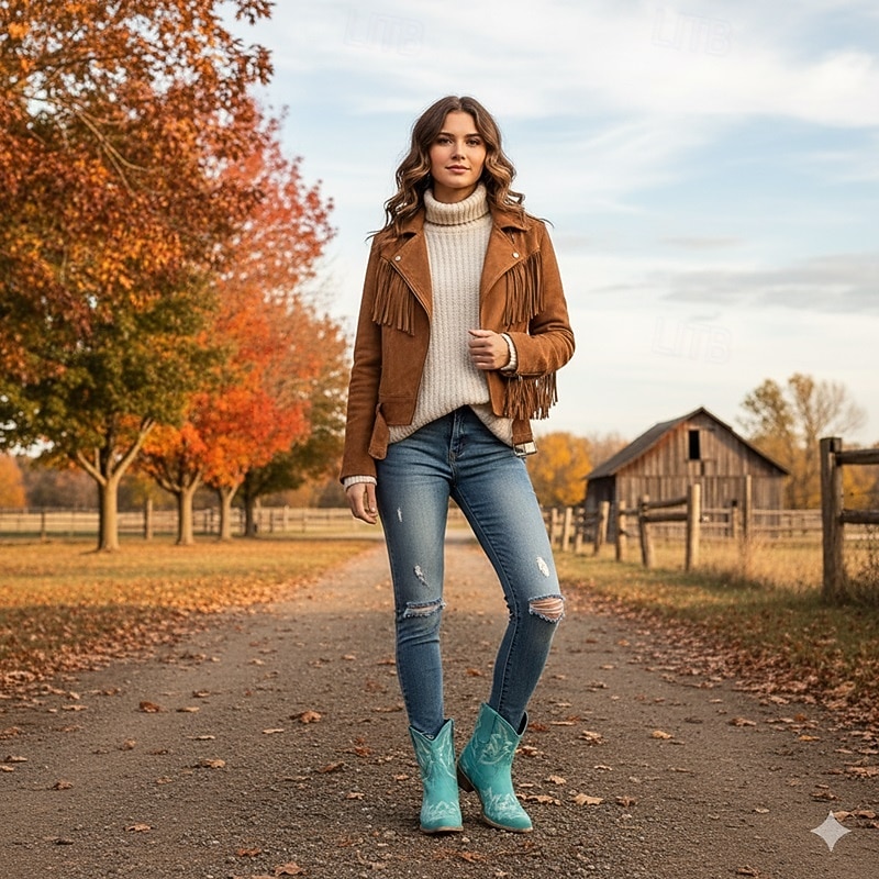 Dámské Boty Kovbojské boty Venkovní Dovolená Denní Kotníkové boty Booties Výšivka Rovná podrážka Oblá špička Čechy prázdniny Vinobraní Umělá kůže Elastická gumička Černá Růžová Červená 2025 - $42.99 –P1