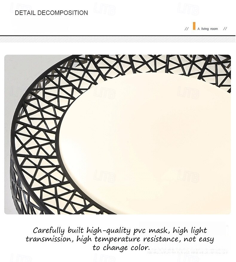 Modern Round LED Ceiling Light, Creative Metal Acrylic Design Lighting Dimmable with Remote Control Minimalist Ceiling Lamp Living Room Lamp Hallway, Bedroom 2025 - $192.99 –P3