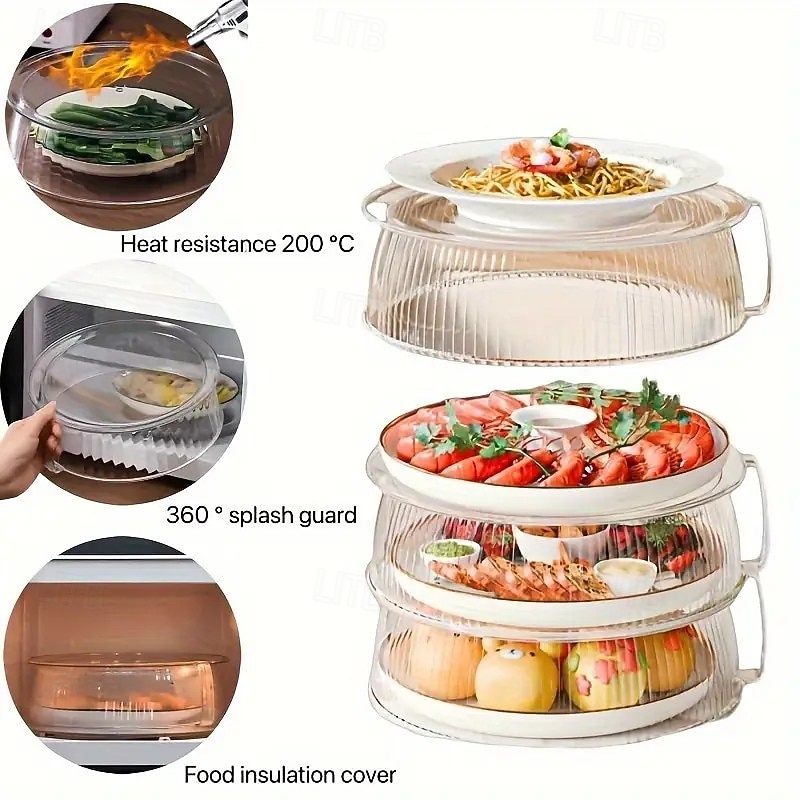 Couvercle anti-éclaboussures pour micro-ondes avec poignée – couvercle en plastique de qualité alimentaire résistant à la chaleur pour le réchauffage, la cuisson au four et la cuisine en extérieur de 2025 ? $16.99 –P5