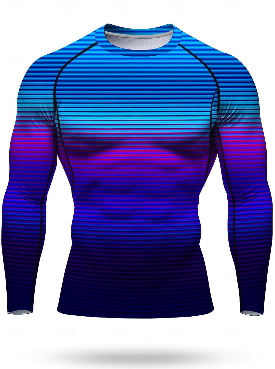 Муж. Футболка для бега Спортивная рубашка Фитнес-рубашка Рубашка тренировки Беговой верх Длинный рукав Футболка Футболка Лето Весна Осень Зима Геометрический принт UPF 50 Устойчивость к УФ УПФ 50 2026 - $20.99 –P1