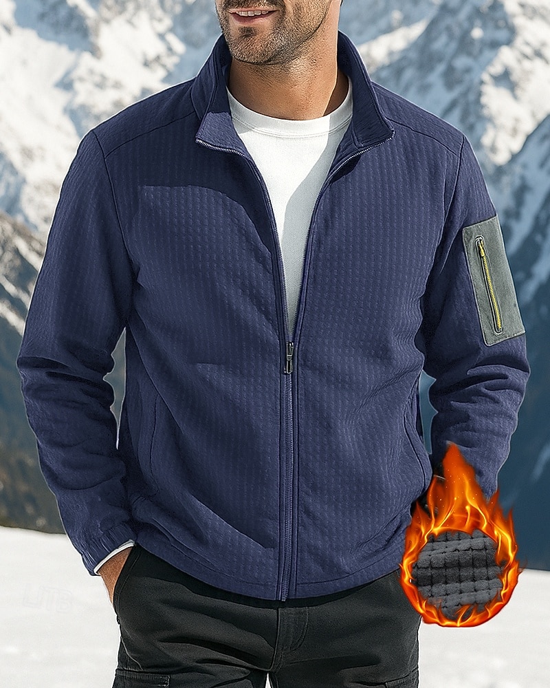 Homens Jaqueta de Trilha Jaqueta de lã para caminhada Inverno Ao ar livre Retalhos Térmico / Quente Macio Jaquetas em Velocino Caça Campismo / Escursão / Espeleologismo Preto Azul Real Cinzento de 2025 por $43.99 –P4