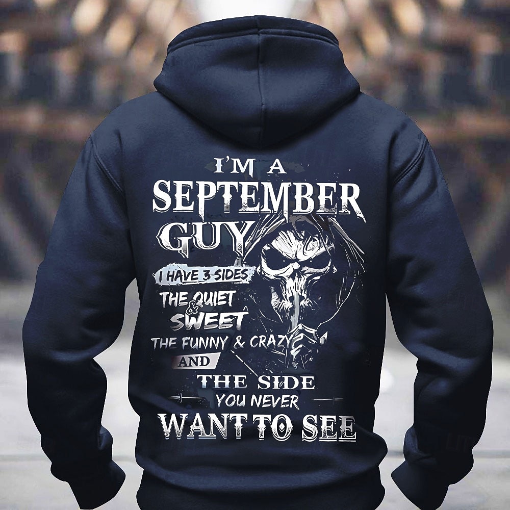 Felpa da uomo Settembre - "Ho 3 Lati Silenzioso Dolce Divertente Pazzo  Il Lato Che Non Vuoi Mai Vedere" Grafica Maniche Lunghe del 2026 a $28.99 –P2