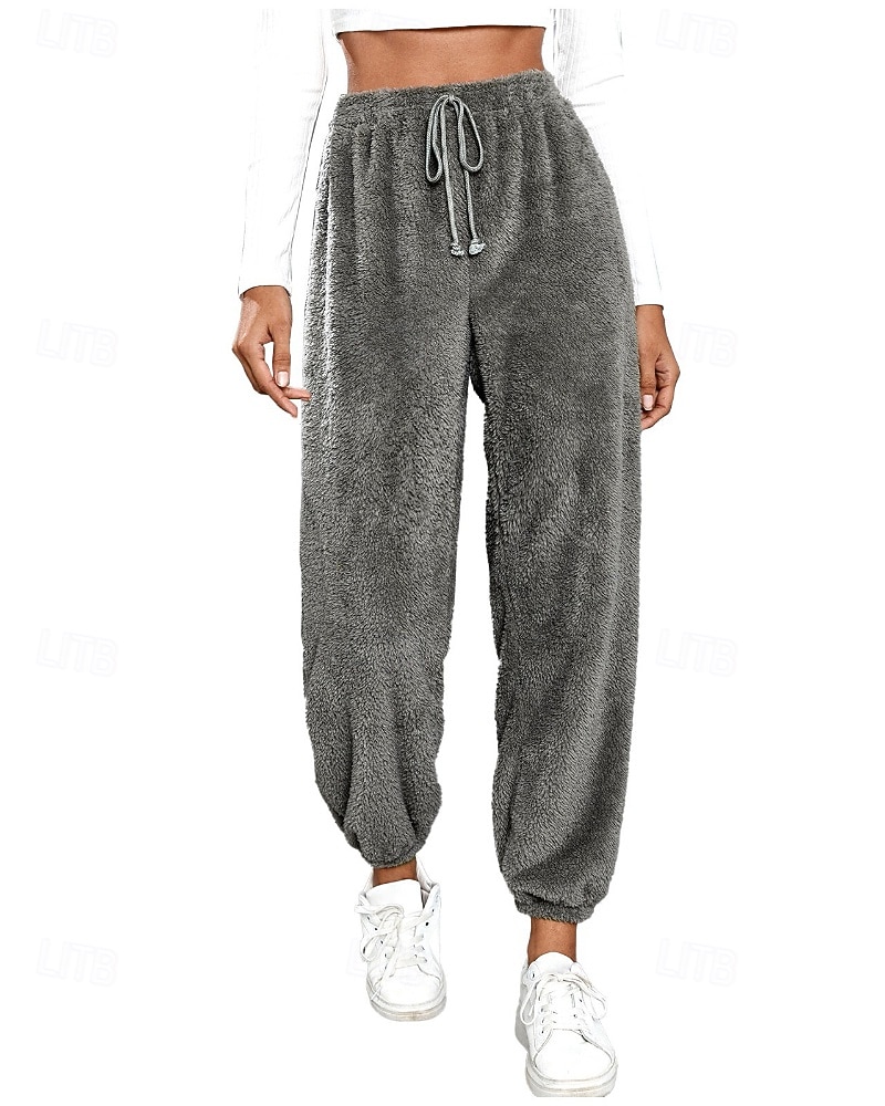 Naisten Veryttelyhousut Fleece-housut Kiinalainen Loma Vintage Katutyyli Täyspitkä Keskikorkea vyötärö Tavallinen Tasku Joustava vyötärö Pidä lämpimänä Mikrojoustava Elastinen Päivittäin ulko- Loma 2026 - $20.99 –P11