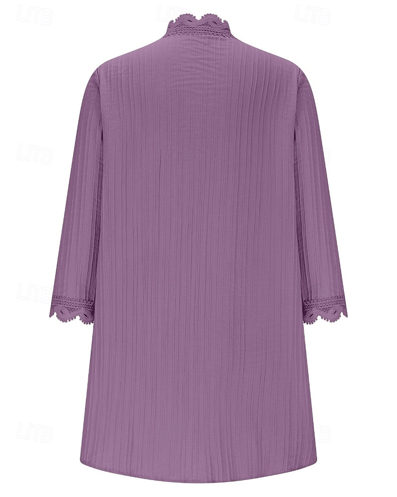 Damskie Sweter Sweter rozpinany Moda miejska Codzienny Jednokolorowe W serek Dzianiny Rękaw 3/4 Zwykłe topy Robić na drutach Święto Wyjściowe Weekend Czerwone wino Czarny Wiosna Jesień 2026 - $10.99 –P12