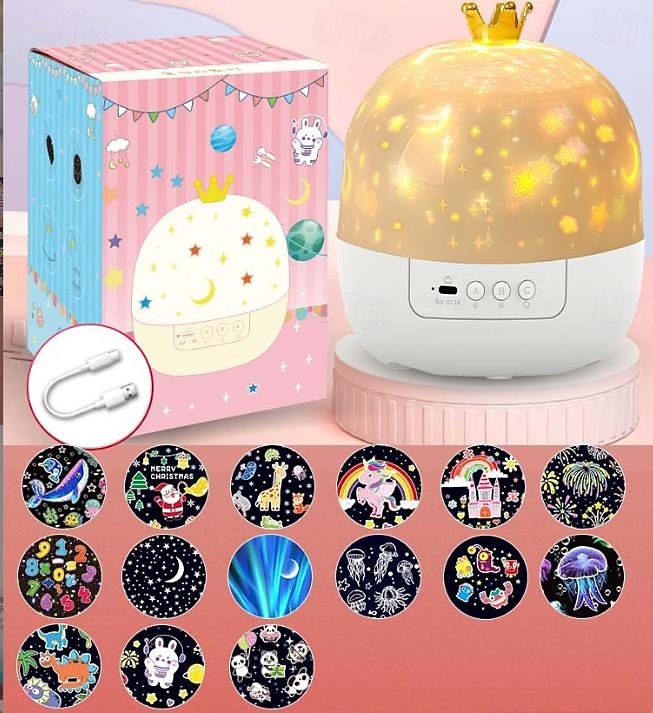 15/21 Набор фильмів Проектор ночного света океана Подарок детям проектор для спальни проектор звезд для потолка ночное светильник для детей с вращением на 360 градусов для вечеринки дней рождения 2026 - $22.39 –P2