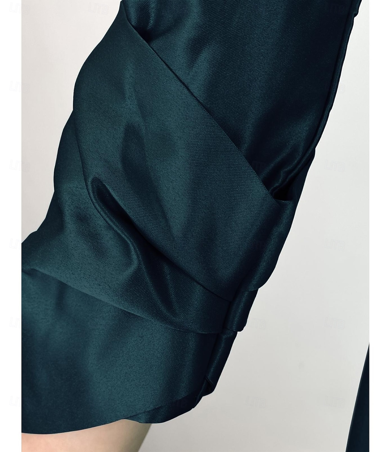 Γραμμή Α Μακρύ Βραδινά φορέματα Τουαλέτα Επίσημο ένδυμα Κομψό Κοντό Μπροστά Μακρύ Πίσω Μητέρα 3/4 Μήκος Μανικιού Λαιμόκοψη V Επίσημο Επισκέπτης γάμου Σατέν με Φιόγκος(οι) 2025 - $129.99 –P4