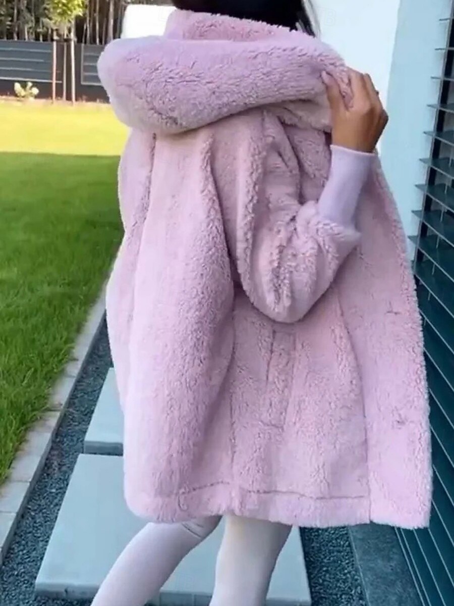 Női Polár dzseki Kényelmes Légáteresztő Zseb Alkalmi Sima Vakáció Utca Hétköznapi Hétköznapi viselet Pullover Hosszú Térfogatcsökkenés Normál Hosszú ujj Felsőruházat Fekete Fehér Arcpír rózsaszín 2025 - $44.99 –P10
