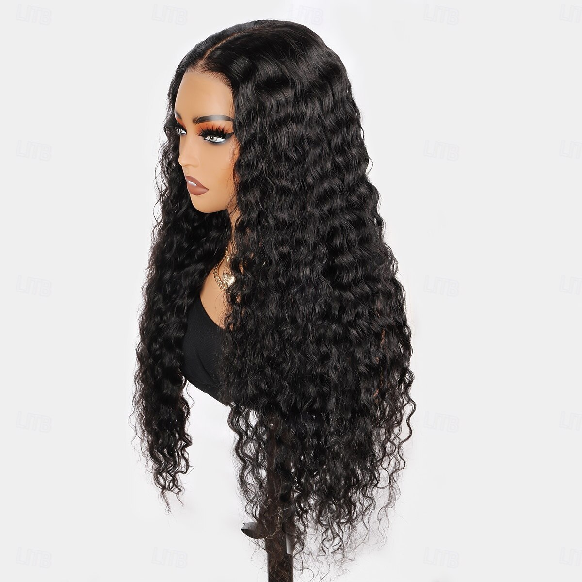 Natural Color 13 x 4 Front Lace Wig Cut Lace With Bleached Knot Deep Wave Human Hair Wig 180% Density 2025 - $259.59 –P4