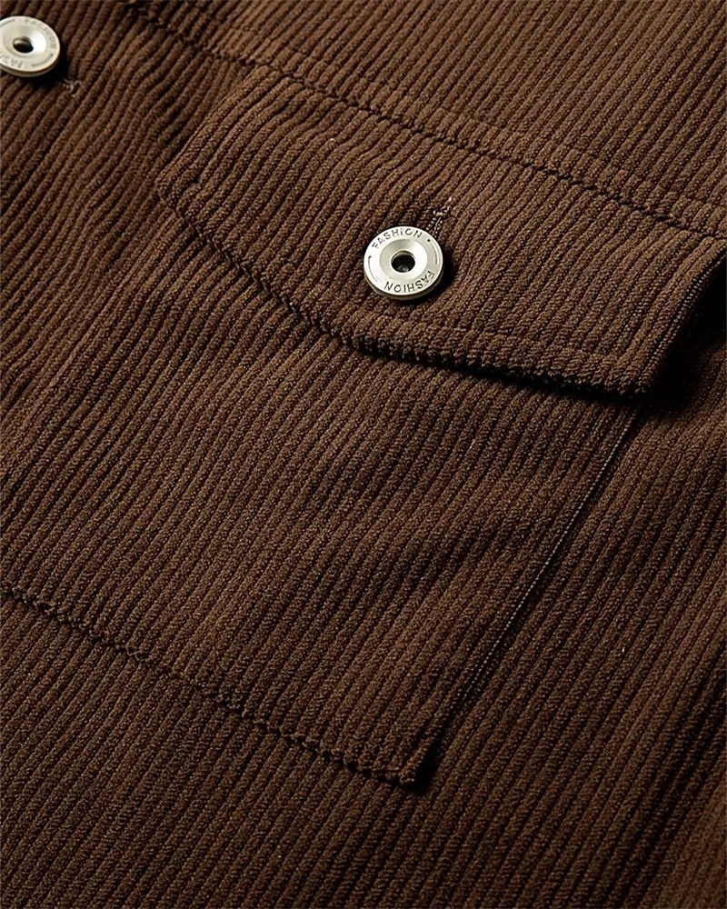 Per uomo Giacca in Velluto a Coste Giacca Cargo Giacca Casual Vacanza Quotidiano Caldo Tasca Autunno & Inverno Semplice Moda Classico Bavero Regolare Nero Blu Verde militare Caffè Giacca del 2025 a $33.99 –P3
