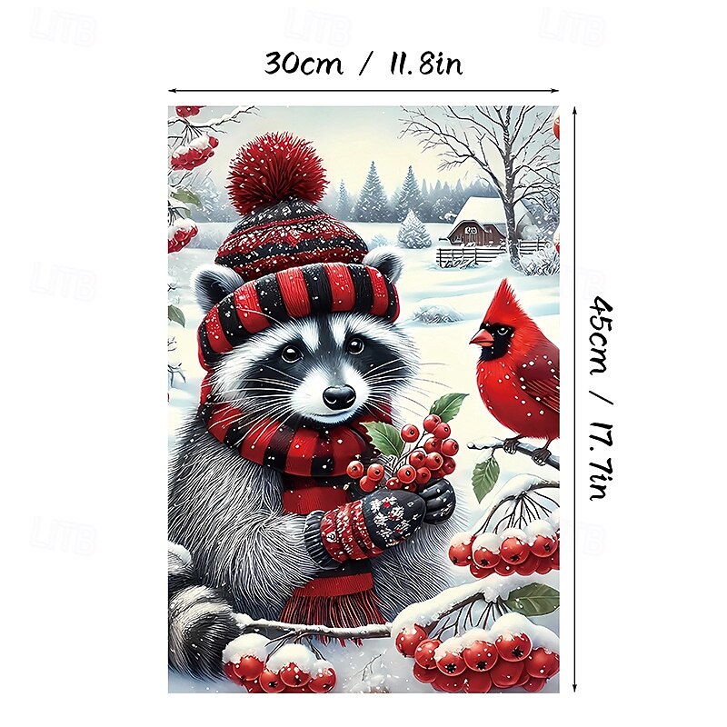 Julehageflagg Utendørs Vinter Hage Dekorasjon Banner med Snømann Design Ferie Hjem Porte Flagg Sesongbasert Plen Dekor Utendørs Bruk 2025 - $4.49 –P6