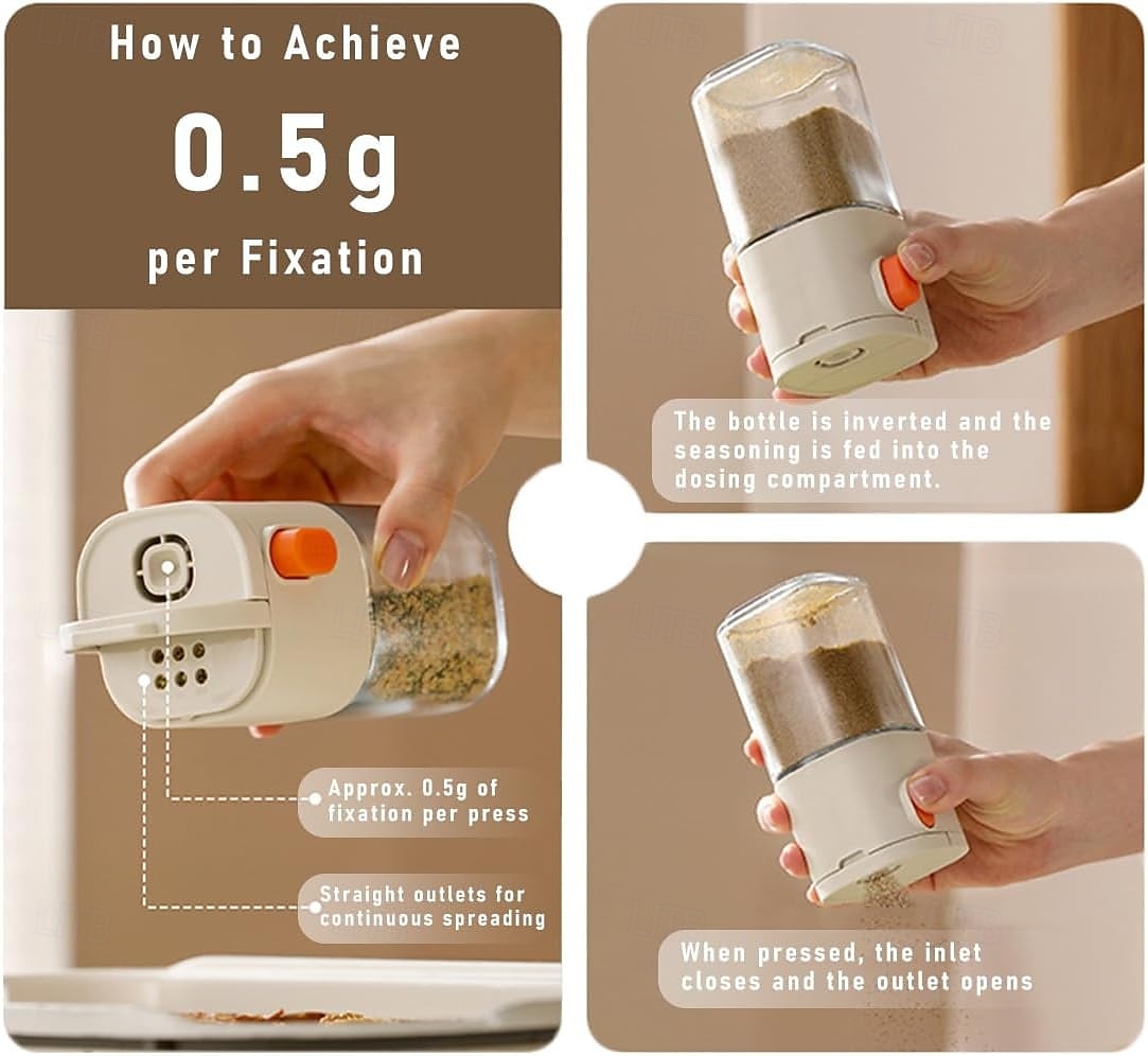 odměrka na koření, slánka nebo pepřenka, kuchyňská nezbytnost, sklenice na odměrku koření sůl paprika pepř kmínový prášek dávkovač cukru dózička na koření, bez BPA 2026 - $13.99 –P2